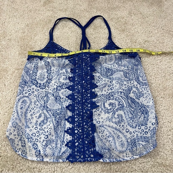 DayTrip Strappy Sheer Tank Tops Lot 2 Women’s Size Medium Blue/Orange Polyeste - Picture 7 of 15